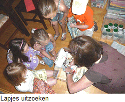 maak je eigen knuffel: lapjes uitzoeken